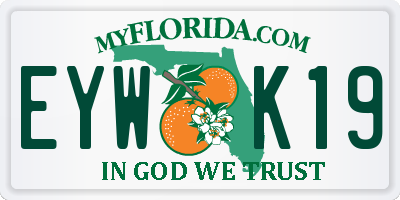 FL license plate EYWK19