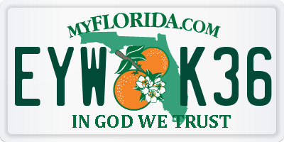 FL license plate EYWK36