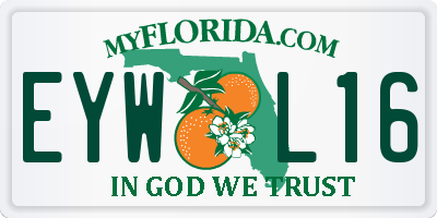 FL license plate EYWL16