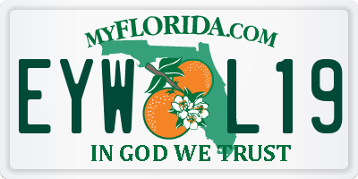 FL license plate EYWL19