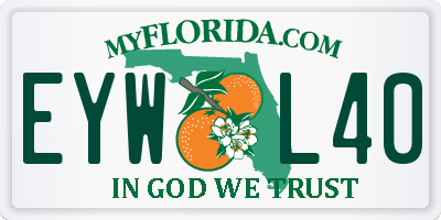 FL license plate EYWL40