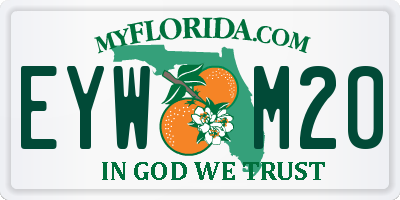 FL license plate EYWM20