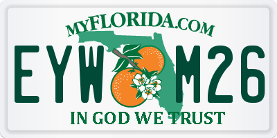 FL license plate EYWM26