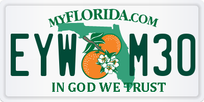 FL license plate EYWM30