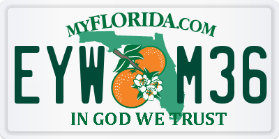 FL license plate EYWM36