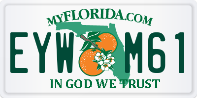 FL license plate EYWM61