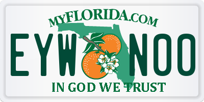 FL license plate EYWN00