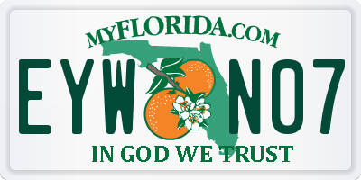 FL license plate EYWN07