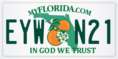 FL license plate EYWN21