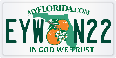 FL license plate EYWN22