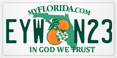 FL license plate EYWN23