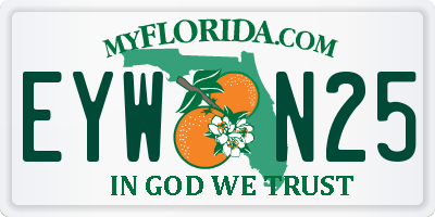 FL license plate EYWN25