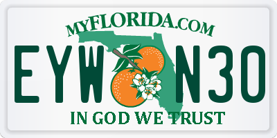 FL license plate EYWN30