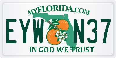 FL license plate EYWN37