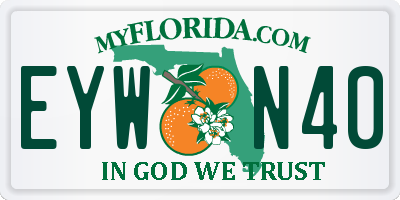 FL license plate EYWN40