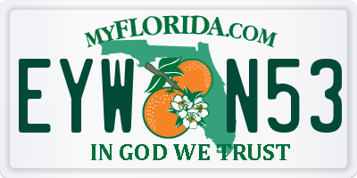 FL license plate EYWN53