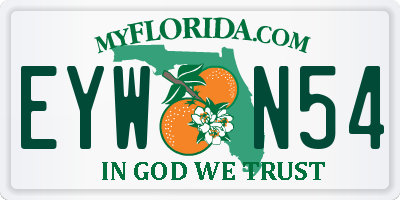 FL license plate EYWN54
