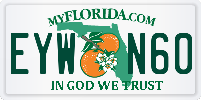 FL license plate EYWN60