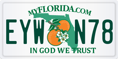 FL license plate EYWN78