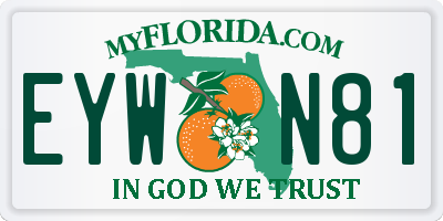 FL license plate EYWN81