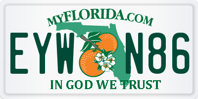 FL license plate EYWN86