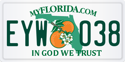 FL license plate EYWO38
