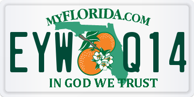 FL license plate EYWQ14