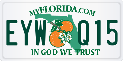 FL license plate EYWQ15