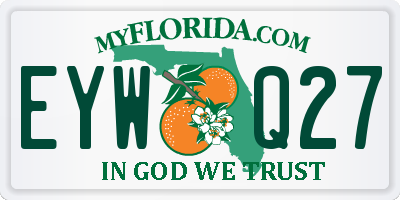 FL license plate EYWQ27