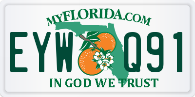 FL license plate EYWQ91
