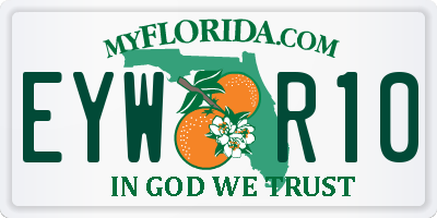 FL license plate EYWR10
