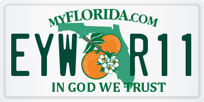 FL license plate EYWR11