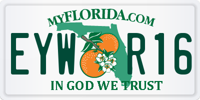 FL license plate EYWR16