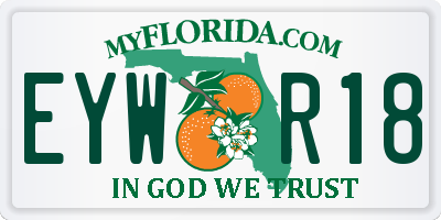 FL license plate EYWR18