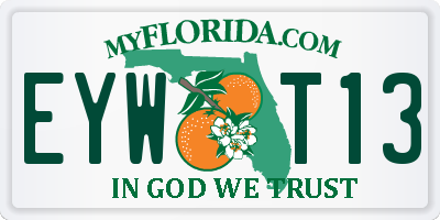 FL license plate EYWT13