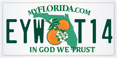 FL license plate EYWT14