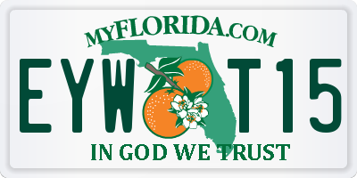 FL license plate EYWT15