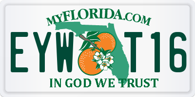 FL license plate EYWT16