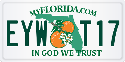 FL license plate EYWT17