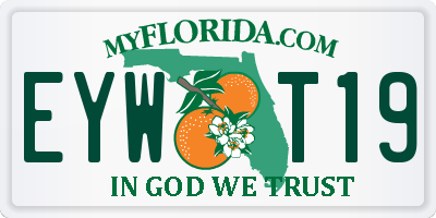 FL license plate EYWT19