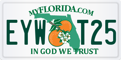 FL license plate EYWT25