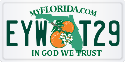 FL license plate EYWT29