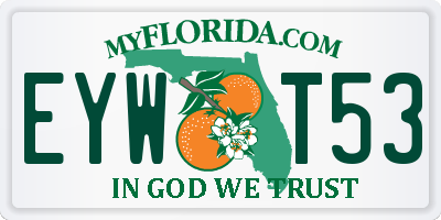 FL license plate EYWT53