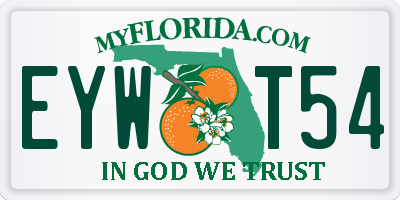 FL license plate EYWT54