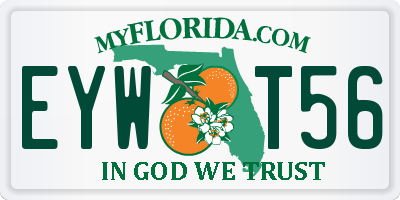 FL license plate EYWT56