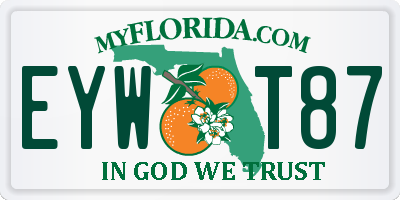 FL license plate EYWT87