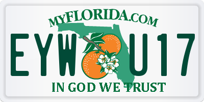 FL license plate EYWU17