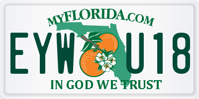 FL license plate EYWU18
