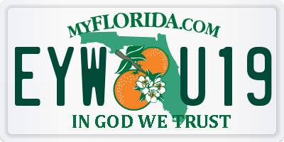 FL license plate EYWU19