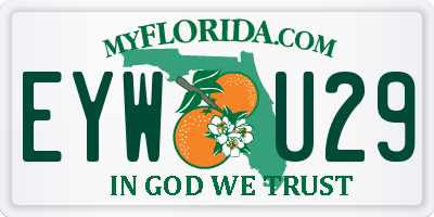 FL license plate EYWU29